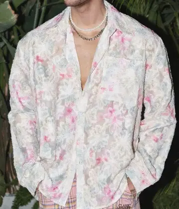 새상품 꽃무늬 긴팔 셔츠 XXL 사이즈 3D 플로럴 셔츠