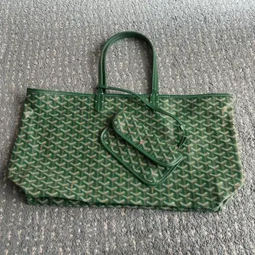 그린 토트백 (파우치 포함)