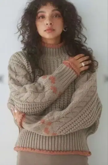 택 포함 새상품 ALEXIA STAM 하트 니트탑