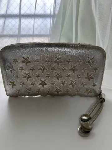 지미추 실버 별 모양 스터드 장지갑