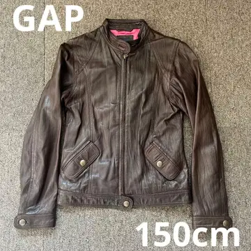 GAP 가죽 자켓 양가죽 브라운 140-150cm