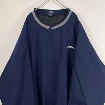 USA 구제 의류 펩시 pepsi 나일론 풀오버 네이비 자수 기업계