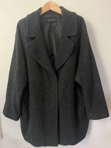 mizuiroind 차콜 그레이 울 90% 코트