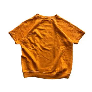 60s/70s/BRENT/반팔 맨투맨/USA제/오렌지/VINTAGE