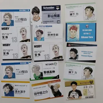 하이큐!! 명함 캐릭터 카드 CA SAN JUAN 학생증