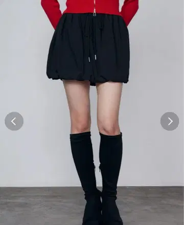 EMODA 벌룬 스커트 미니 블랙