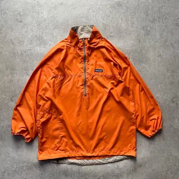 90s 파타고니아 하프 지퍼 나일론 풀오버 M 오렌지