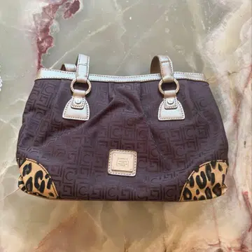 [ 미사용 새상품 ] Liz Claiborne 토트백 모노그램 레오파드