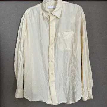 INHERIT 크림 레이스 셔츠