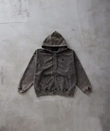 [ CLEL ] 헤비웨이트 로고 자수 풀 집업 후드티