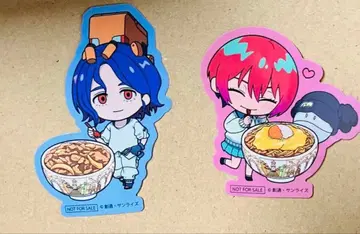 스키야 건담 지크 액스 콜라보 스티커 아마테 유즈리하