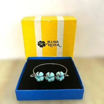 [ 레어 ] ALBA ROSA 실버 뱅글 팔찌