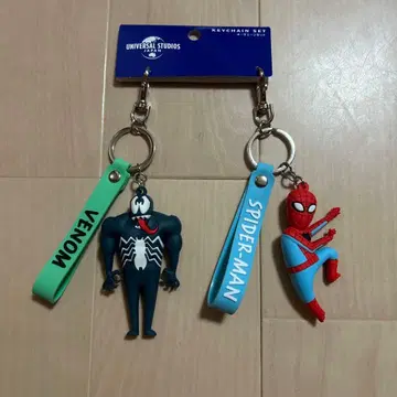 USJ 유니버셜 스파이더맨 베놈 키체인 세트