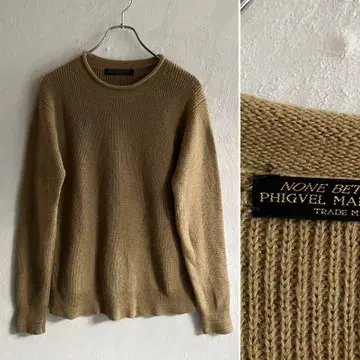 새상품급 phigvel 린넨울 롤넥 니트 피그벨