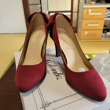 젤리빈스 리본 포함 하이힐 와인 레드 22.5cm