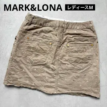 MARK&LONA 마크앤로나 스컬 자수 스트레치 스커트 스타 자수