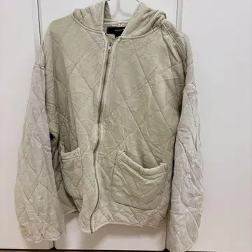 FOREVER21 퀼팅 후드 자켓 베이지 [ S ]
