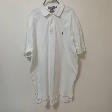 랄프 로렌 화이트 피케 셔츠 오버 사이즈 빅 사이즈