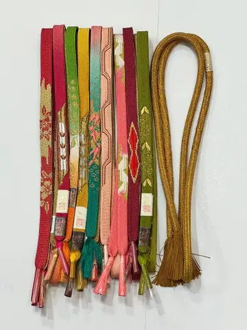 순수 실크 허리띠 묶음 판매 10개