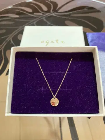 agete K10 골드 페어 목걸이