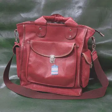 일본제 천연 가죽 숄더백 가죽 카메라백 브라운 사선 대용량