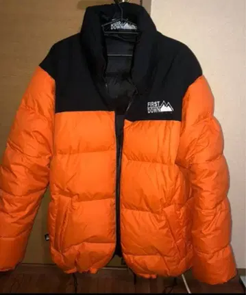 FIRST DOWN 리버서블 다운 자켓 눕시풍