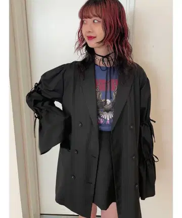 jouetie 슬리브 리본 자켓 미니 원피스