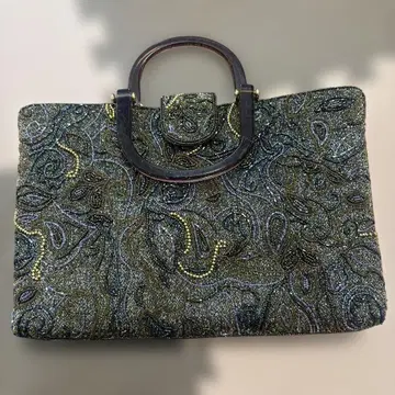 페이즐리 무늬 비즈 장식 파티 백