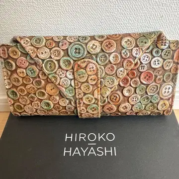 HIROKO HAYASHI 버튼 모티브 접이식 미니 지갑