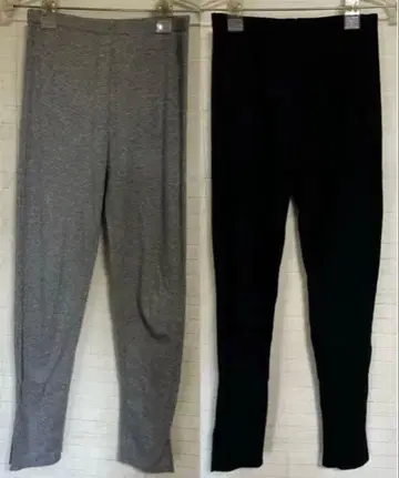 여성용 슬릿 스패츠 그레이 블랙 2세트 임산부 마터니티