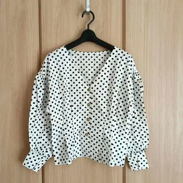 새상품급 IENA 이에나 도트 블라우스 상의 셔츠 긴팔 티셔츠