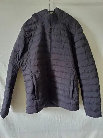 유니클로 다운 후드 블랙 XL