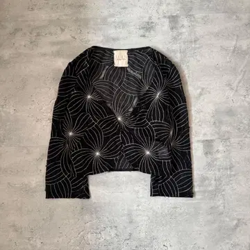 Sybilla 시빌라 상의 실크 시스루 블랙