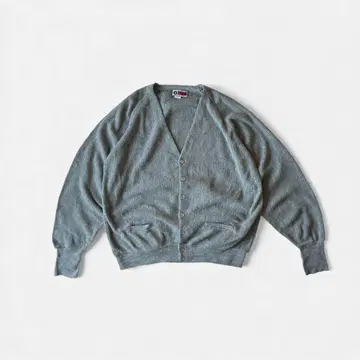 90s TUXAN Acrylic Cardigan Grey XXLL