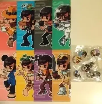 [ 미사용 ] 시모무라 요코 클리어 파일 + 배지 세트