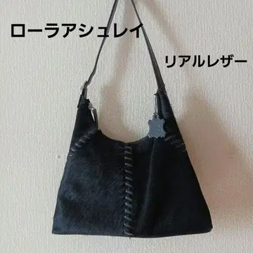 로라 애슐리 리얼 가죽 숄더백 블랙