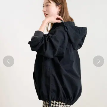 FRAMeWORK 아노락 후드티 블루종 블랙 블랙