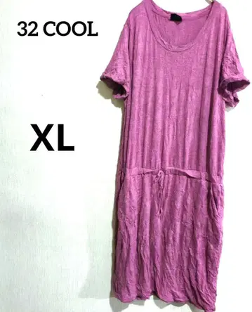 32 COOL 퍼플 반팔 원피스 [ XL ]
