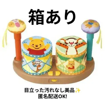 [ 새상품급 ] 곰돌이 푸 말랑말랑 보요욘 드럼 박스 있음 타카라토미