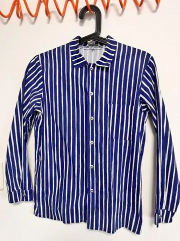 marimekko 요카포이카 블루 화이트 셔츠