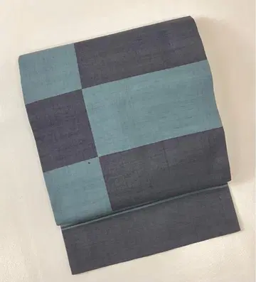 세련된 격자 명주 나고야 오비