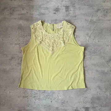 ALBA ROSSA 알바 로사 슬리브리스 레이스 파스텔 그린