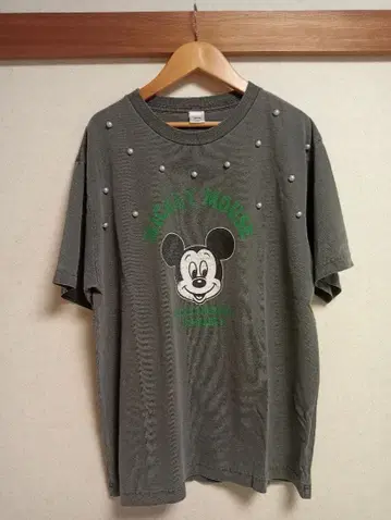 CADUNE <별주> 미키마우스/펄 장식 T셔츠