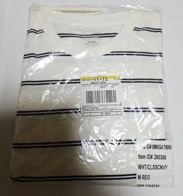 미사용 새상품! 여성용 L.L.Bean 엘엘빈 T셔츠 M 화이트