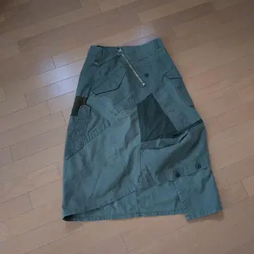 ZUCCa 카키 밀리터리 스커트