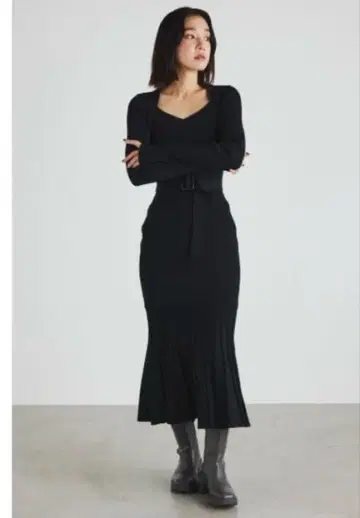 rienda 볼레로 패턴 니트 원피스