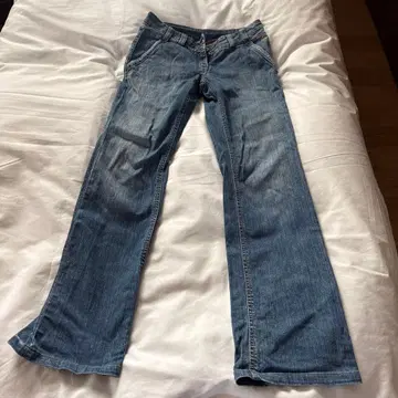 SPIRAL CODE 라이트 블루 플레어 데님