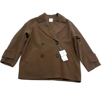 새상품 Mila Owen 울 블렌드 코쿤 실루엣 피코트