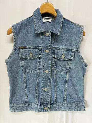 DKNY Jeans 데님 베스트 코튼 분위기 블루 데님 M