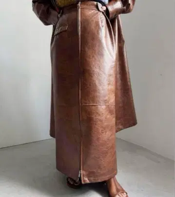 Ameri 2WAY CRASH SYNTHETIC LEATHER SKIRT